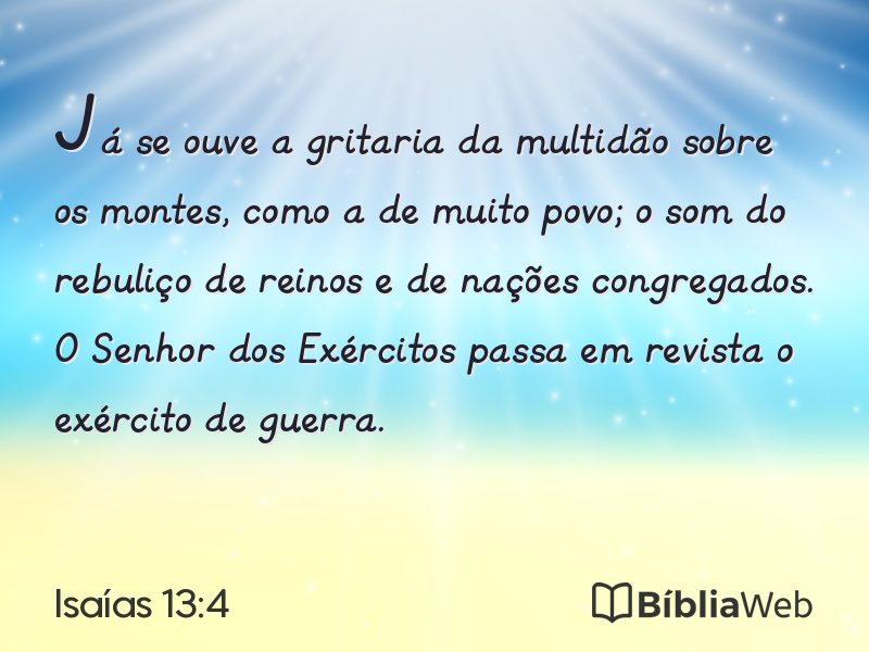 Isaías 13:4 em imagem para compartilhar