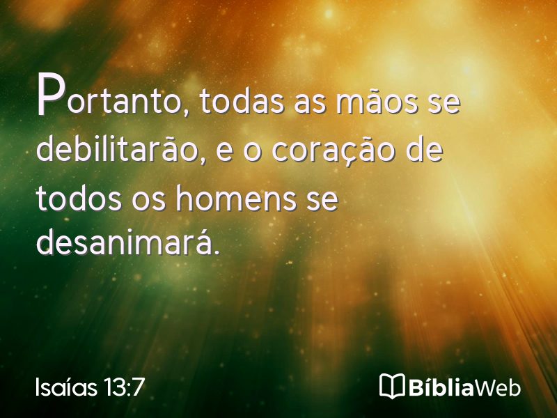 Isaías 13:7 em imagem para compartilhar