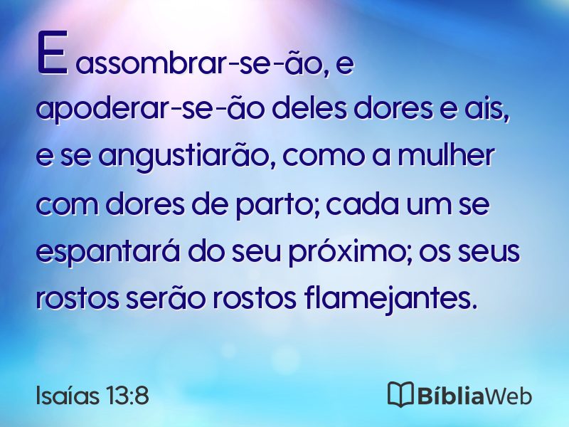 Isaías 13:8 em imagem para compartilhar