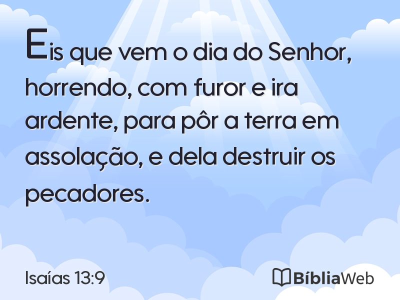 Isaías 13:9 em imagem para compartilhar