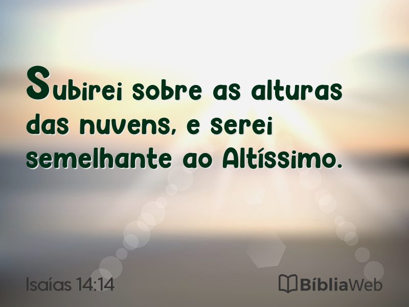 Isaías 14:14 em imagem para compartilhar