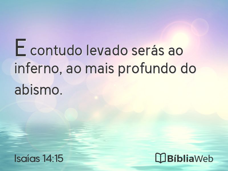 Isaías 14:15 em imagem para compartilhar