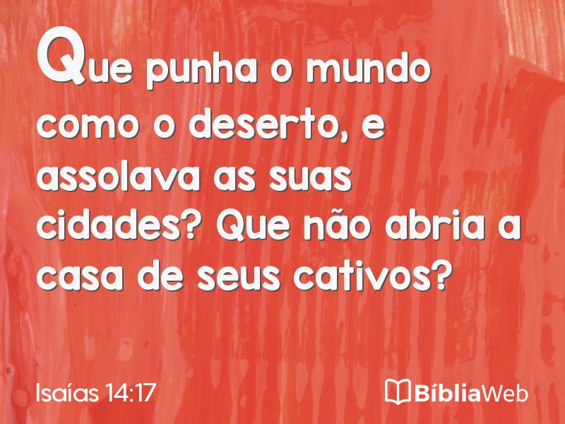 Isaías 14:17 em imagem para compartilhar