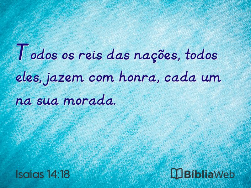 Isaías 14:18 em imagem para compartilhar