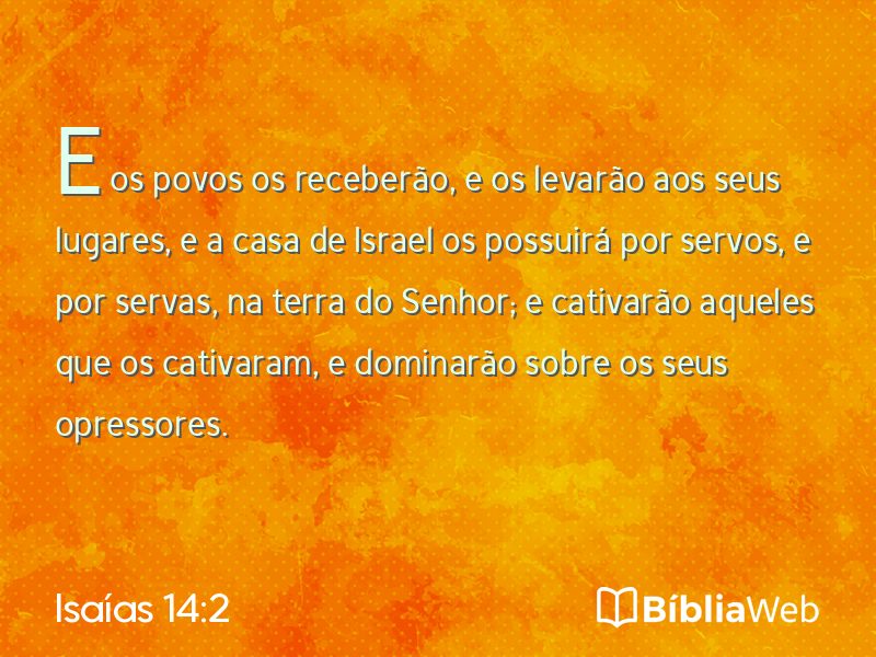 Isaías 14:2 em imagem para compartilhar