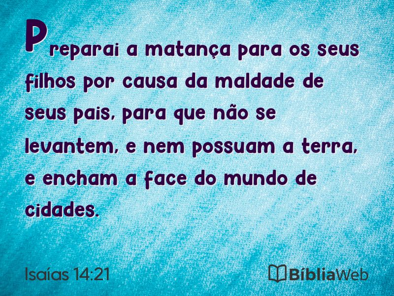 Isaías 14:21 em imagem para compartilhar