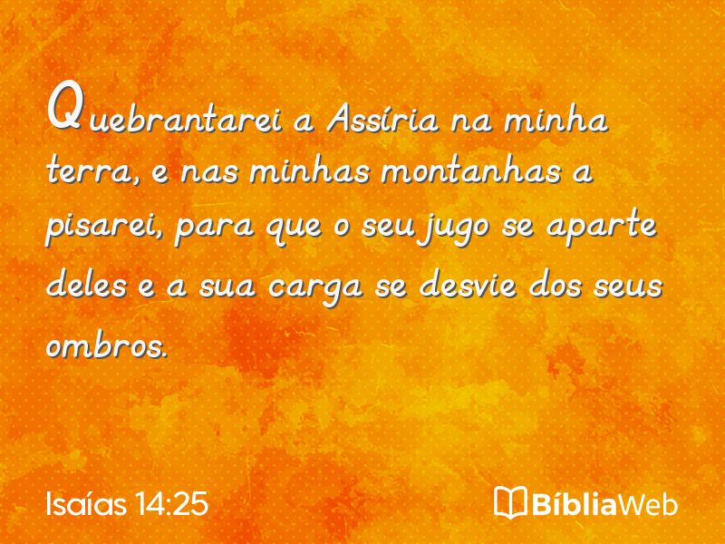 Isaías 14:25 em imagem para compartilhar