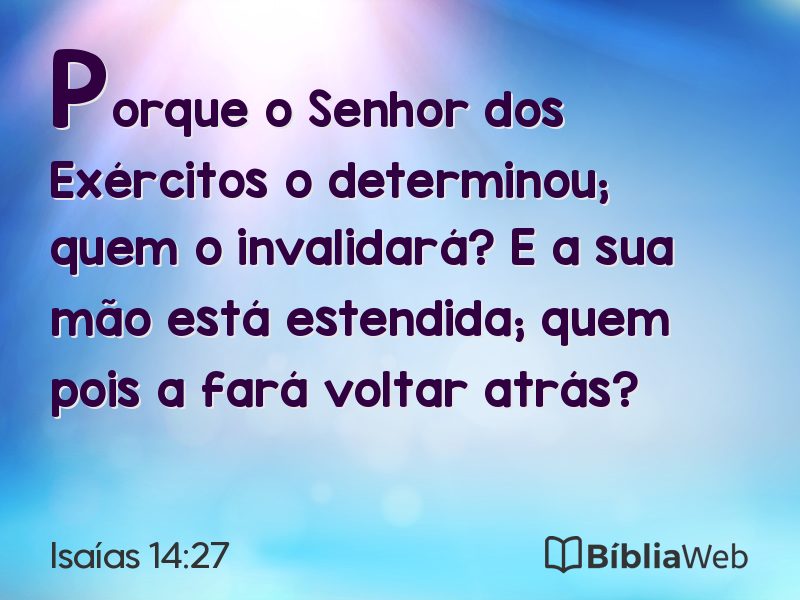 Isaías 14:27 em imagem para compartilhar