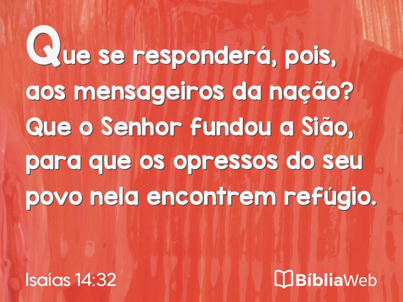 Isaías 14:32 em imagem para compartilhar