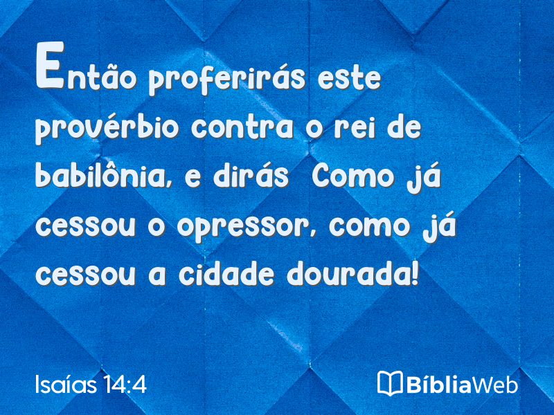 Isaías 14:4 em imagem para compartilhar