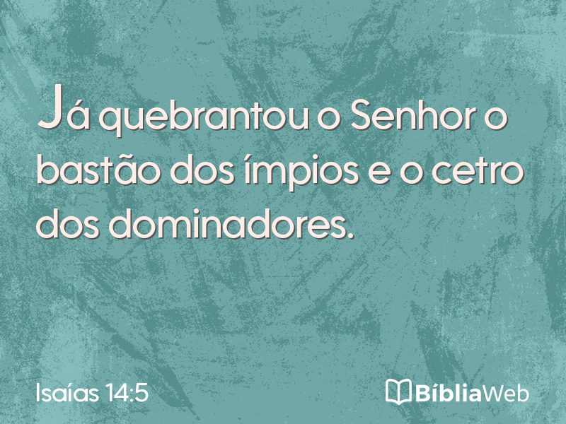 Isaías 14:5 em imagem para compartilhar