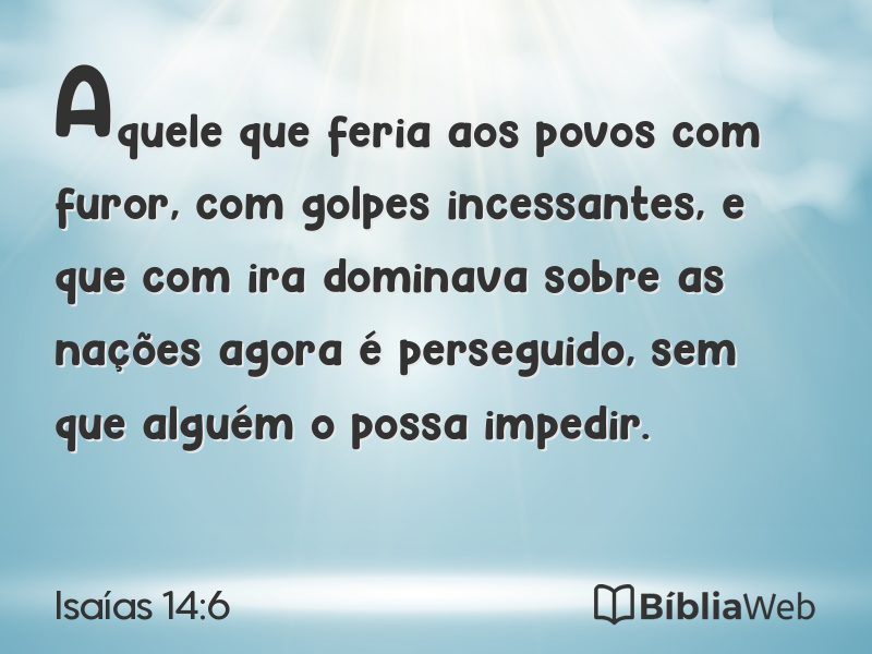 Isaías 14:6 em imagem para compartilhar
