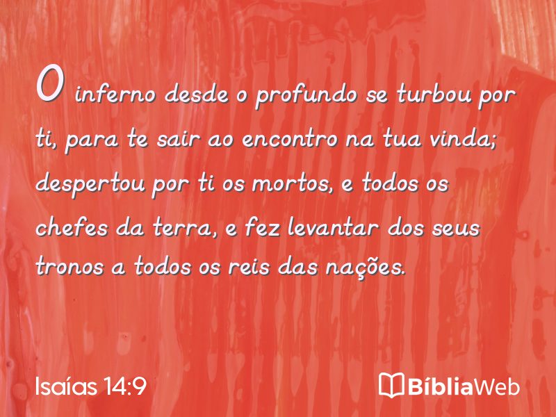 Isaías 14:9 em imagem para compartilhar