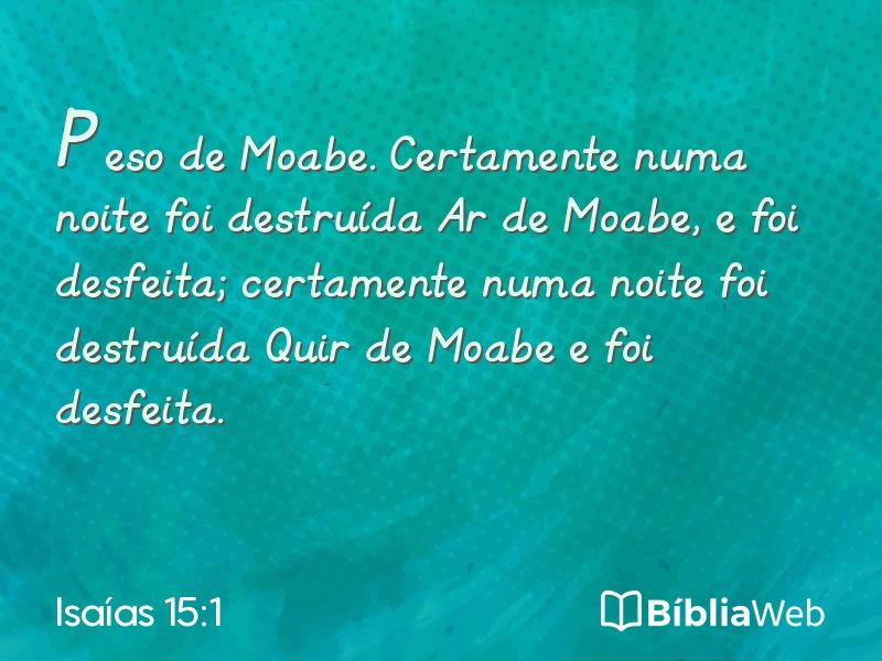 Isaías 15:1 em imagem para compartilhar