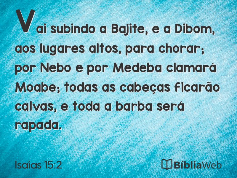Isaías 15:2 em imagem para compartilhar