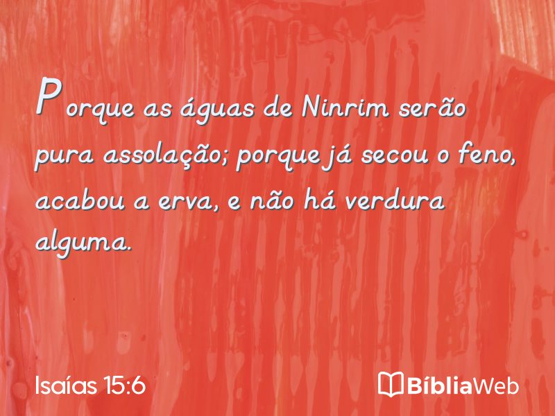 Isaías 15:6 em imagem para compartilhar