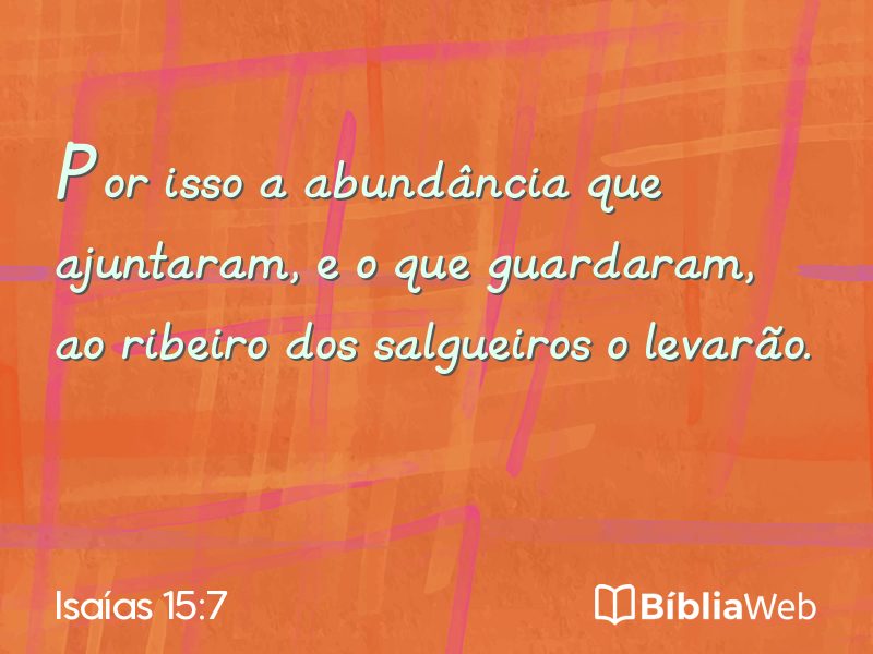 Isaías 15:7 em imagem para compartilhar