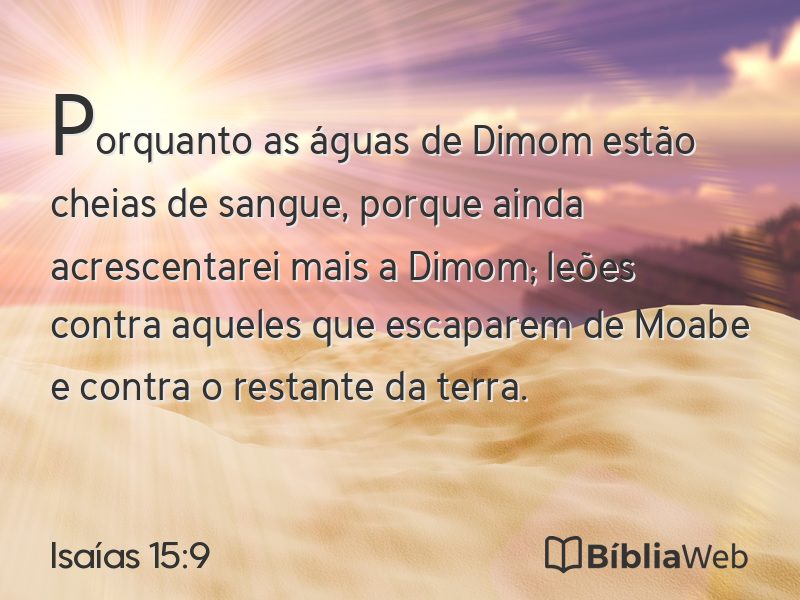 Isaías 15:9 em imagem para compartilhar