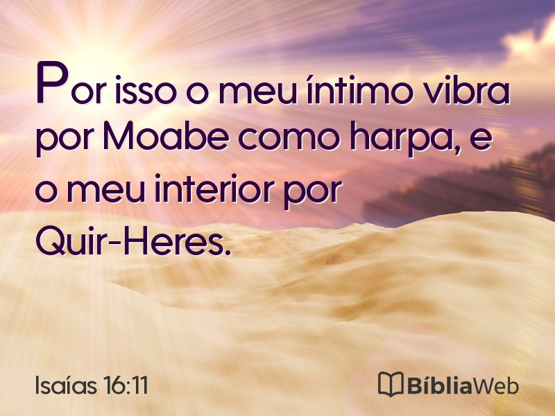 Isaías 16:11 em imagem para compartilhar