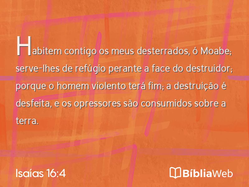 Isaías 16:4 em imagem para compartilhar