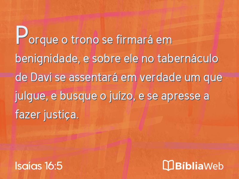 Isaías 16:5 em imagem para compartilhar
