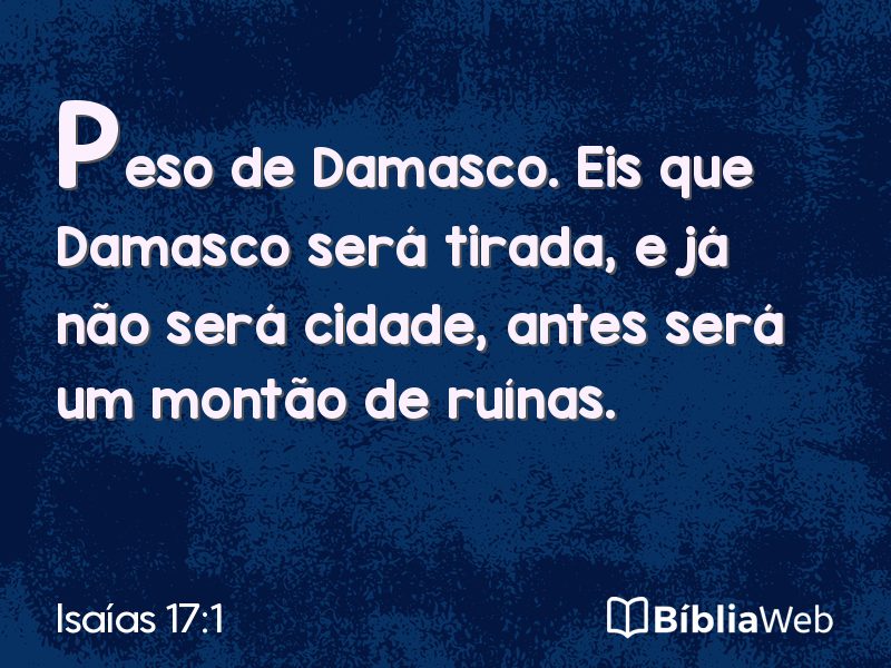 Isaías 17:1 em imagem para compartilhar