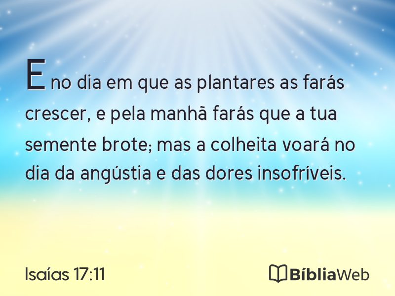 Isaías 17:11 em imagem para compartilhar