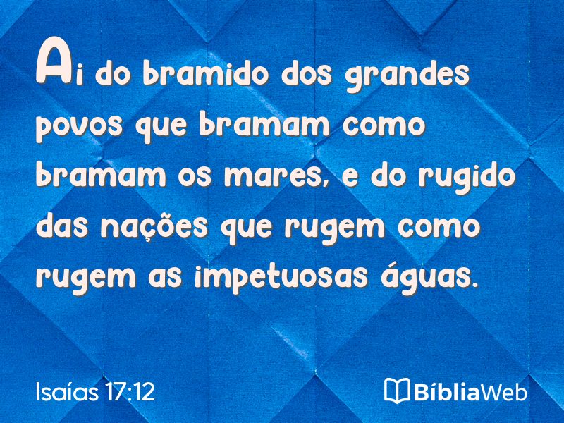 Isaías 17:12 em imagem para compartilhar