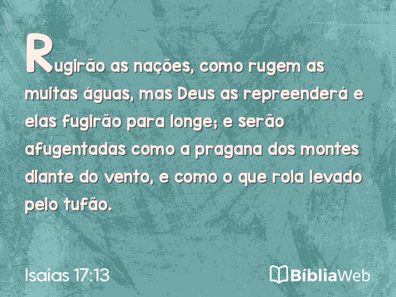 Isaías 17:13 em imagem para compartilhar