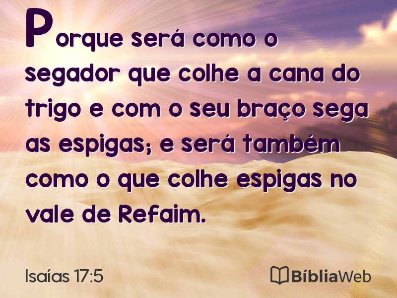 Isaías 17:5 em imagem para compartilhar