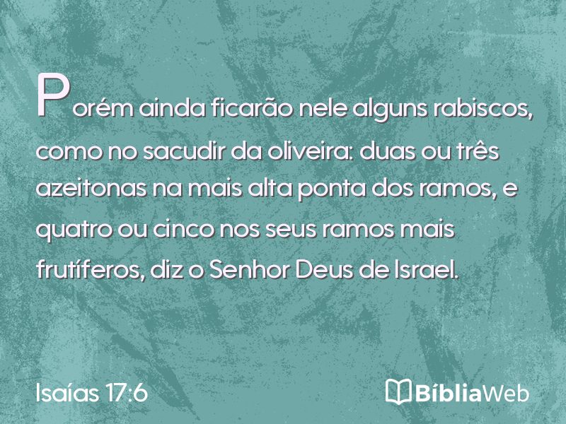 Isaías 17:6 em imagem para compartilhar