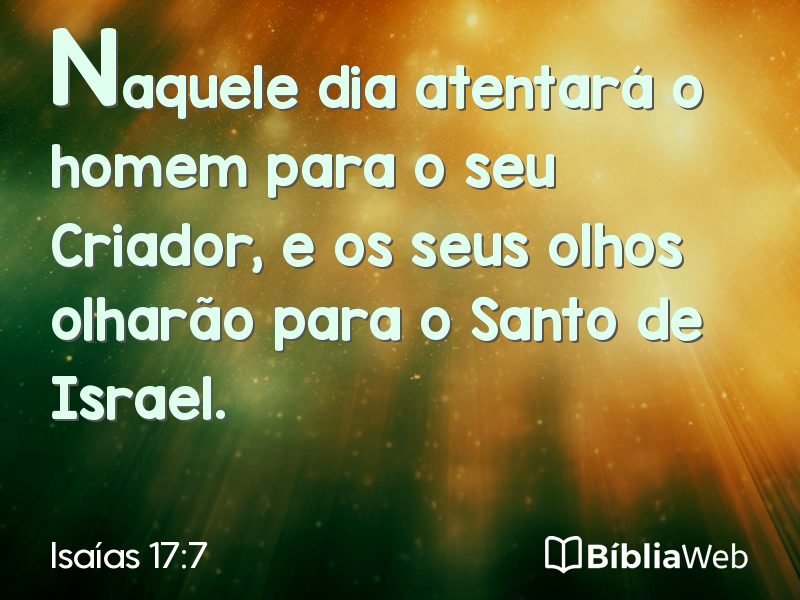 Isaías 17:7 em imagem para compartilhar