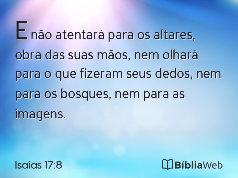 Isaías 17:8 em imagem para compartilhar