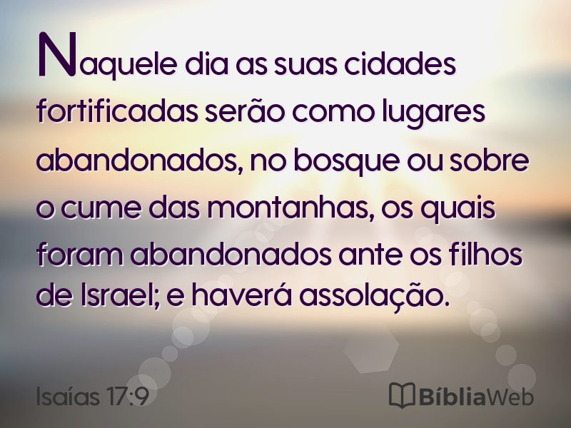 Isaías 17:9 em imagem para compartilhar