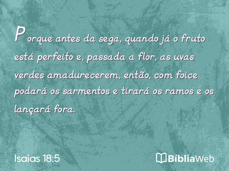 Isaías 18:5 em imagem para compartilhar