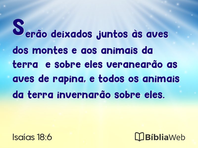 Isaías 18:6 em imagem para compartilhar