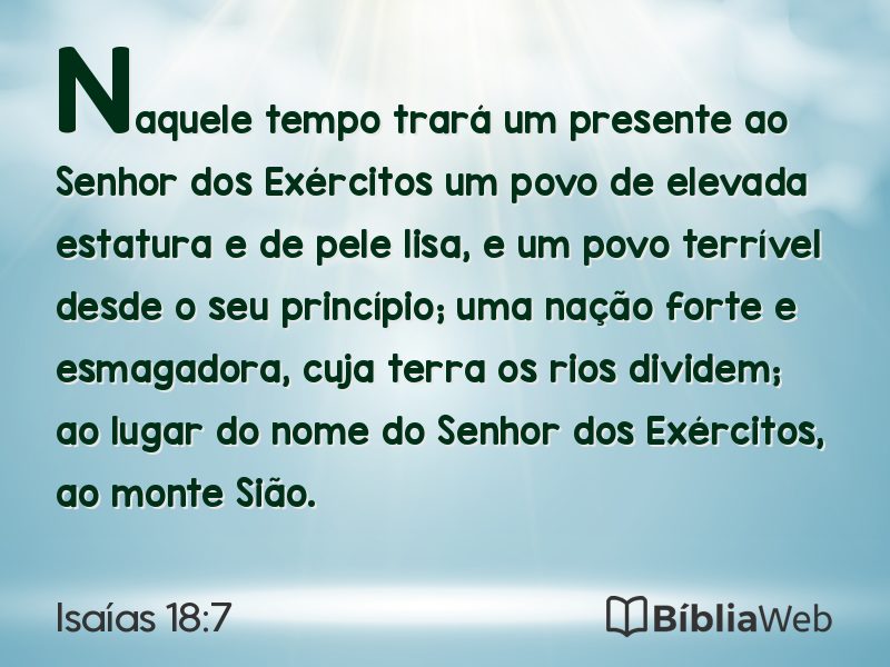 Isaías 18:7 em imagem para compartilhar