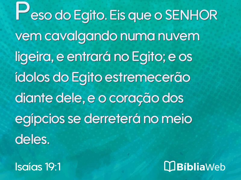 Isaías 19:1 em imagem para compartilhar
