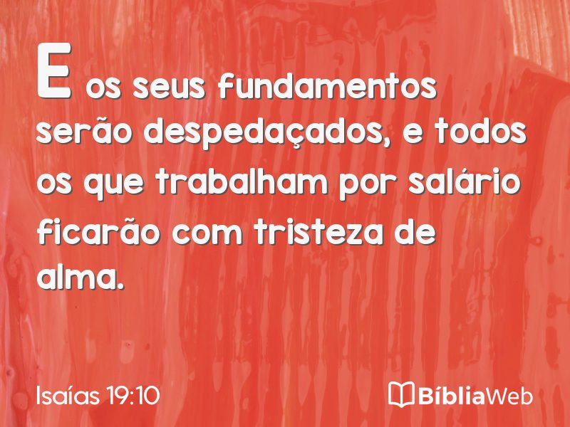 Isaías 19:10 em imagem para compartilhar
