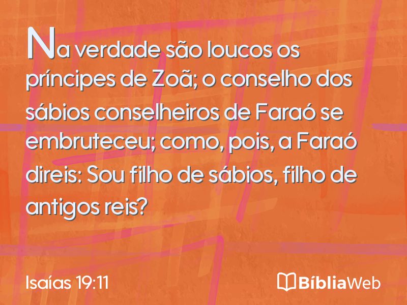 Isaías 19:11 em imagem para compartilhar