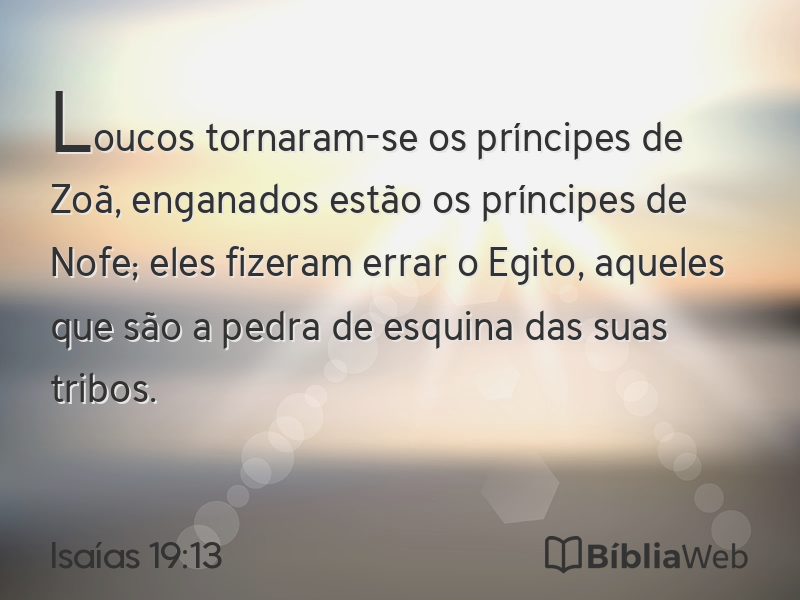 Isaías 19:13 em imagem para compartilhar