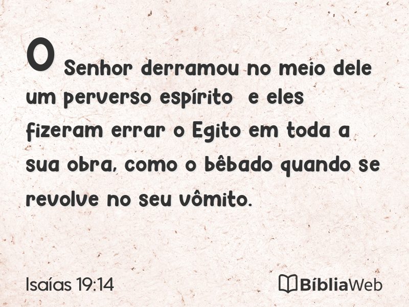 Isaías 19:14 em imagem para compartilhar
