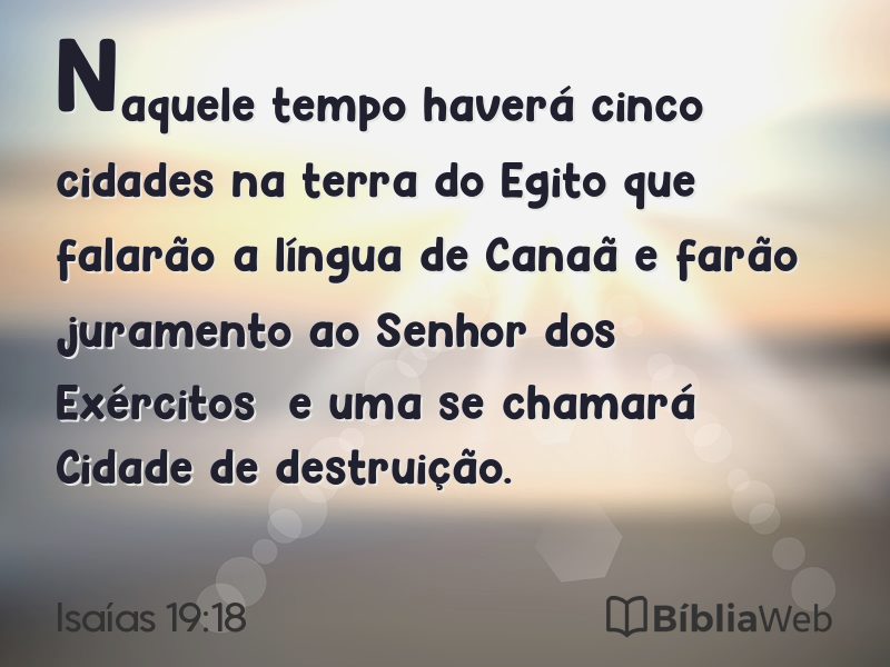 Isaías 19:18 em imagem para compartilhar