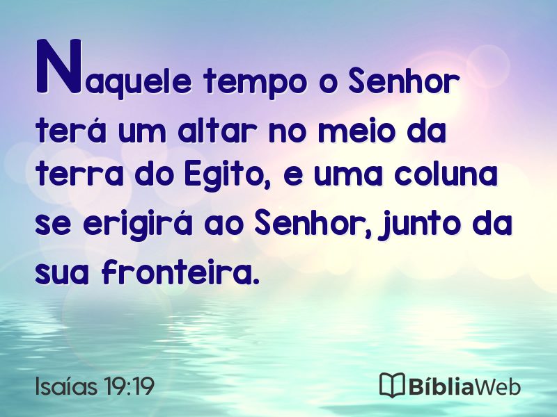 Isaías 19:19 em imagem para compartilhar