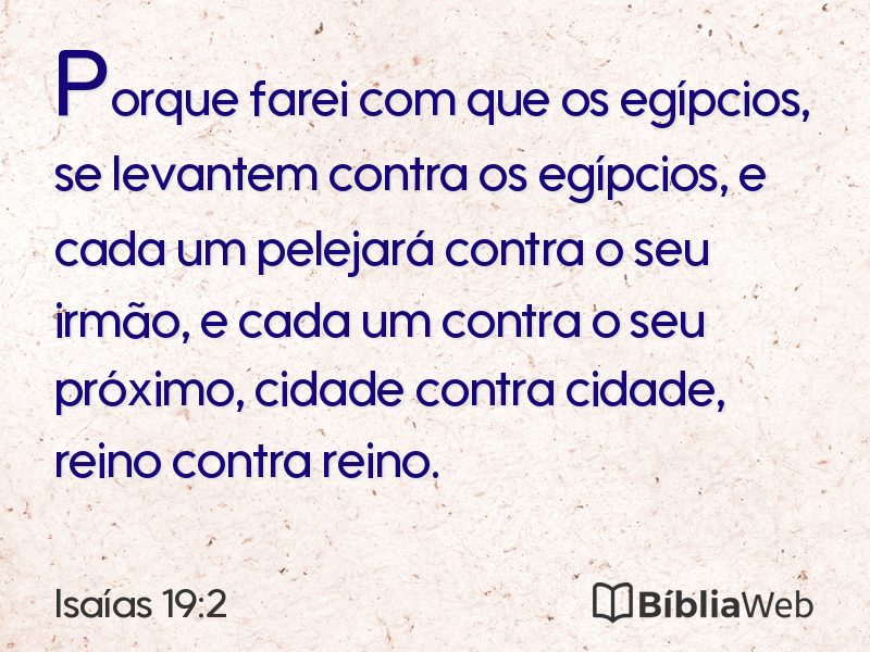 Isaías 19:2 em imagem para compartilhar