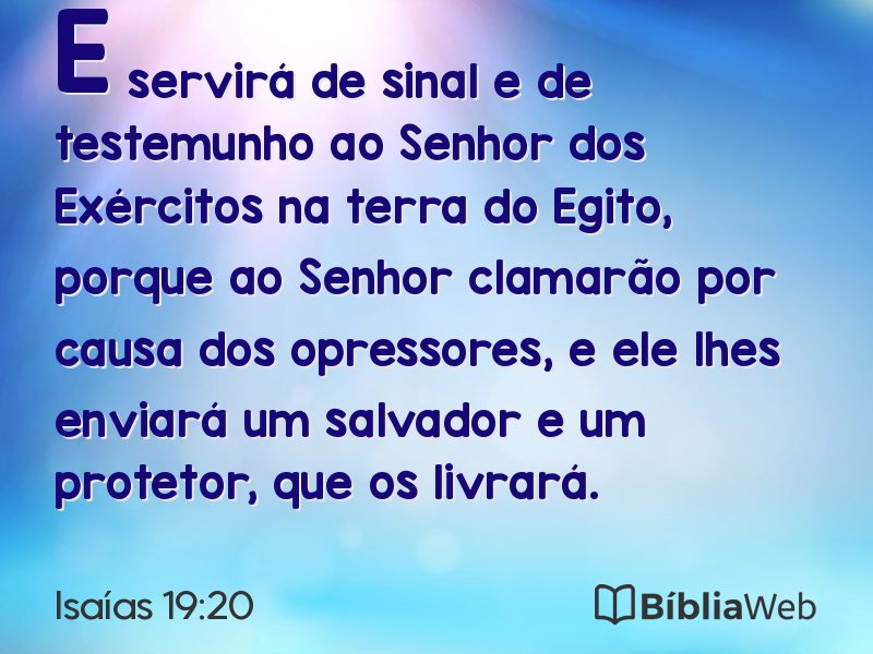Isaías 19:20 em imagem para compartilhar