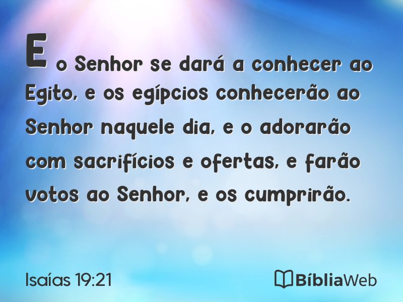 Isaías 19:21 em imagem para compartilhar