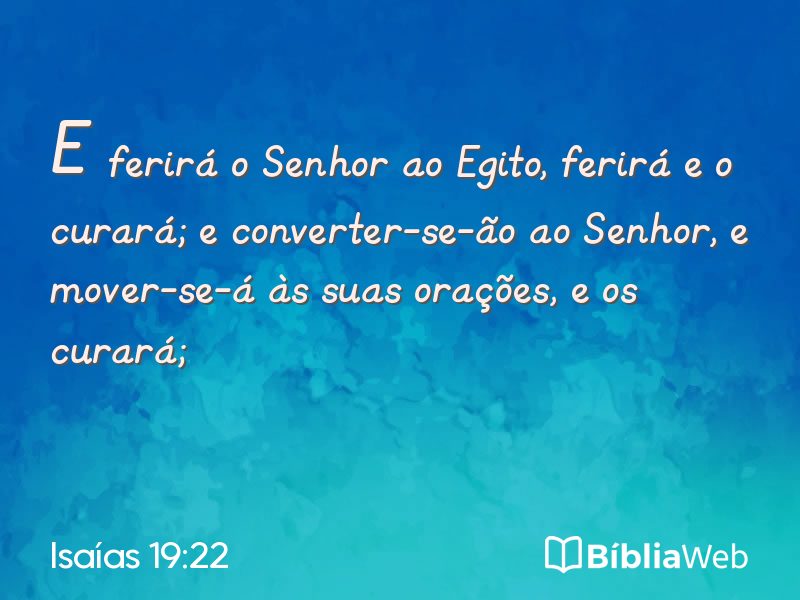 Isaías 19:22 em imagem para compartilhar