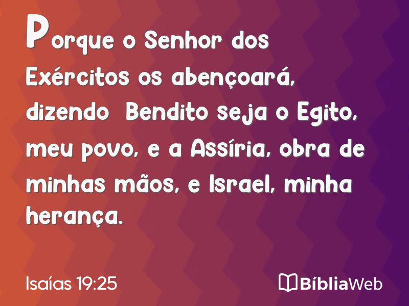 Isaías 19:25 em imagem para compartilhar