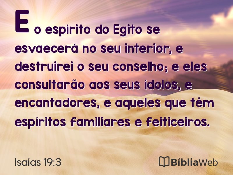 Isaías 19:3 em imagem para compartilhar
